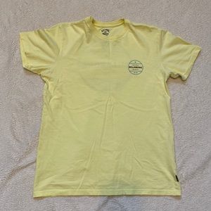 Boys yellow Billabong tee, short sleeve, size large